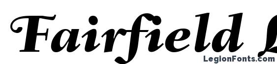 Fairfield LH 86 Swash Heavy Italic Old Style Figures Font