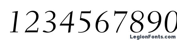 Fairfield LT 45 Caption Light Font, Number Fonts