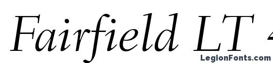 Fairfield LT 46 Light Italic Font
