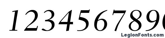 Fairfield LT 56 Medium Italic Font, Number Fonts