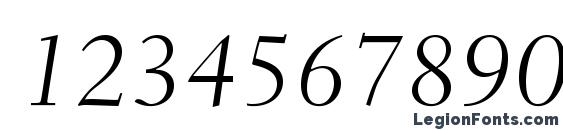 FairfieldLTStd LightItalic Font, Number Fonts
