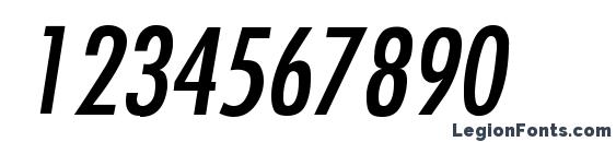 Fairmont cond italic Font, Number Fonts