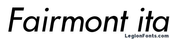 Fairmont italic Font