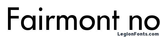 Fairmont normal Font