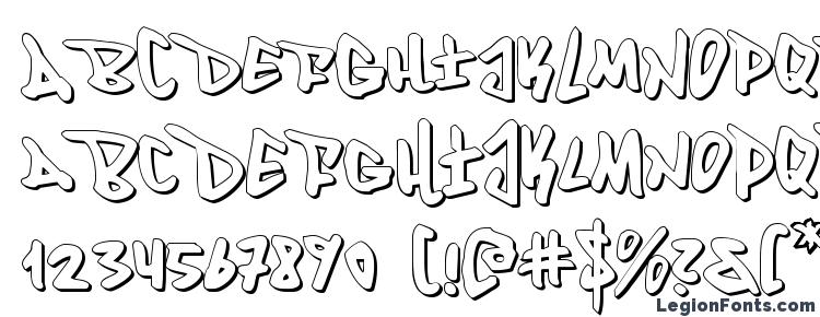glyphs Fantom 3D font, сharacters Fantom 3D font, symbols Fantom 3D font, character map Fantom 3D font, preview Fantom 3D font, abc Fantom 3D font, Fantom 3D font