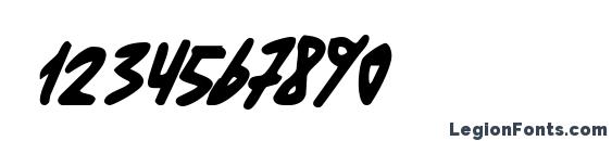 Fantom Condensed Italic Font, Number Fonts