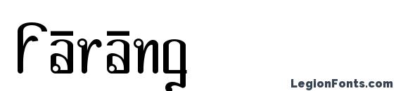 шрифт Farang, бесплатный шрифт Farang, предварительный просмотр шрифта Farang