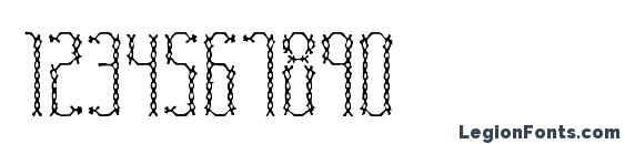 Fascii Cross BRK Font, Number Fonts