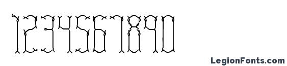 Fascii Twigs BRK Font, Number Fonts