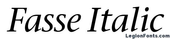 шрифт Fasse Italic, бесплатный шрифт Fasse Italic, предварительный просмотр шрифта Fasse Italic