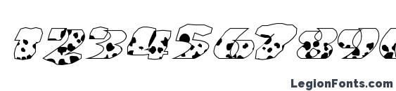 Fat cow Font, Number Fonts