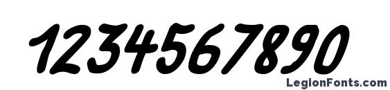 Fat marker italic Font, Number Fonts