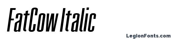 FatCow Italic font, free FatCow Italic font, preview FatCow Italic font