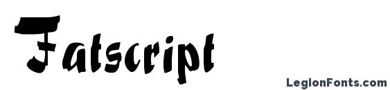Fatscript font, free Fatscript font, preview Fatscript font
