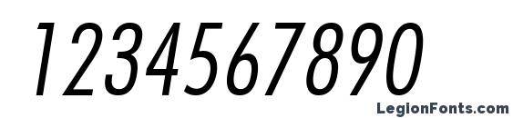 Favoritlightcondc italic Font, Number Fonts