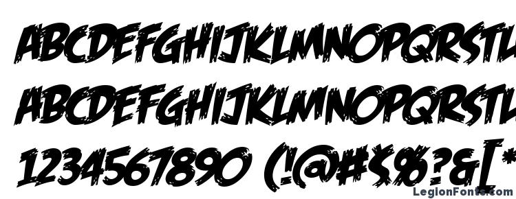 глифы шрифта Feast of Flesh BB Italic, символы шрифта Feast of Flesh BB Italic, символьная карта шрифта Feast of Flesh BB Italic, предварительный просмотр шрифта Feast of Flesh BB Italic, алфавит шрифта Feast of Flesh BB Italic, шрифт Feast of Flesh BB Italic