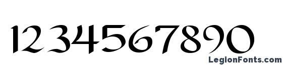 Featherquill medium Font, Number Fonts