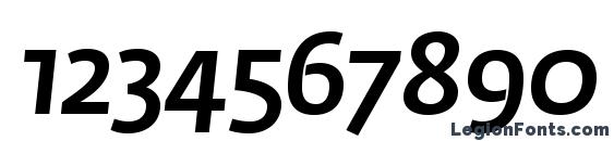 FedraSansPro MediumItalic Font, Number Fonts