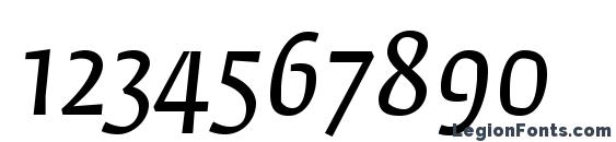 FedraSerifAPro BookItalic Font, Number Fonts