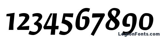 FedraSerifAPro MediumItalic Font, Number Fonts