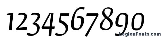 FedraSerifBPro BookItalic Font, Number Fonts