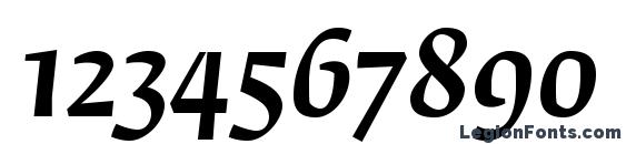 FedraSerifBPro MediumItalic Font, Number Fonts