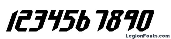 Fedyral II Expanded Italic Font, Number Fonts