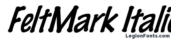 FeltMark Italic font, free FeltMark Italic font, preview FeltMark Italic font