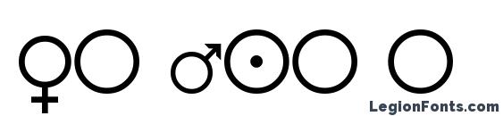 шрифт Female and Male Symbols, бесплатный шрифт Female and Male Symbols, предварительный просмотр шрифта Female and Male Symbols