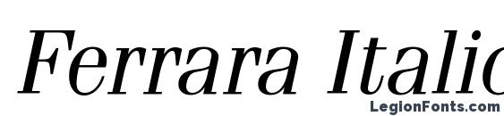 Ferrara Italic Font