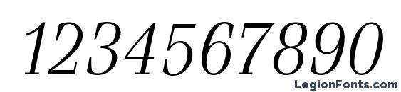 Ferrara Light Italic Font, Number Fonts