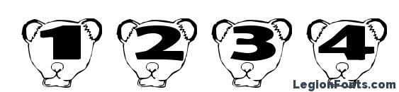 Ferret head normal Font, Number Fonts