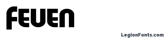 шрифт Feuen, бесплатный шрифт Feuen, предварительный просмотр шрифта Feuen