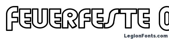 Feuerfeste Outline Normal Font