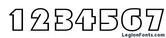 Ffx block outline Font, Number Fonts