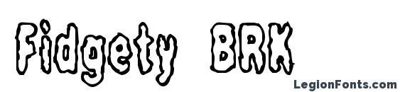 Fidgety BRK font, free Fidgety BRK font, preview Fidgety BRK font