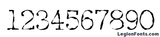 Fifthcopyssk regular Font, Number Fonts