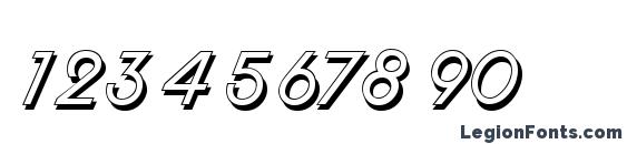 FiftiesHollow Regular Font, Number Fonts