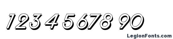 Fiftieshollow Font, Number Fonts