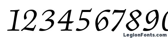 Figural Book Italic Plain Font, Number Fonts