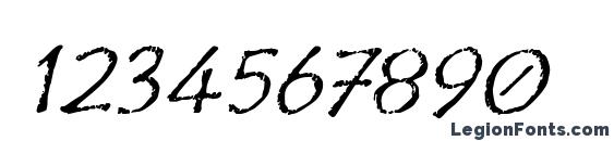 Film Cryptic Oblique Font, Number Fonts