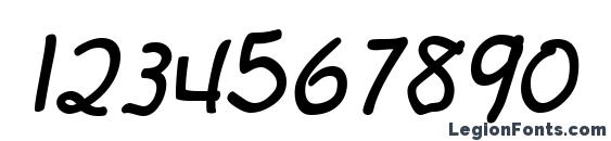 FirstGrader Italic Font, Number Fonts