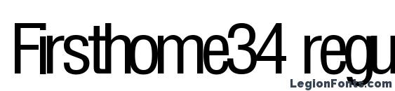 Firsthome34 regular ttcon font, free Firsthome34 regular ttcon font, preview Firsthome34 regular ttcon font