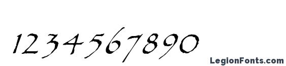 Fitzroy Italic Font, Number Fonts