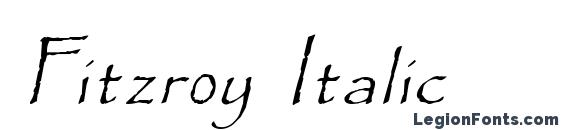 шрифт Fitzroy Italic, бесплатный шрифт Fitzroy Italic, предварительный просмотр шрифта Fitzroy Italic