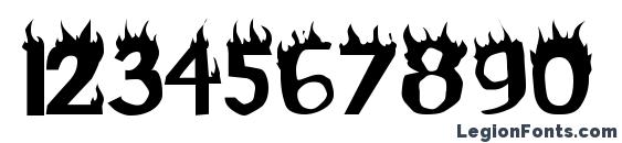 Flame Font, Number Fonts