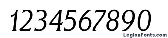 Шрифт Flare Light Gothic ITALIC, Шрифты для цифр и чисел