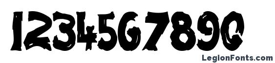 Flatbrush36 regular ttcon Font, Number Fonts