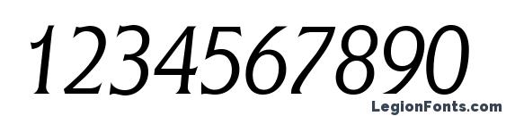 Fleming Light Italic Font, Number Fonts