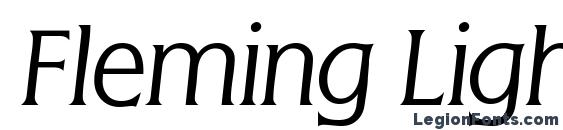 Fleming Light Italic Font